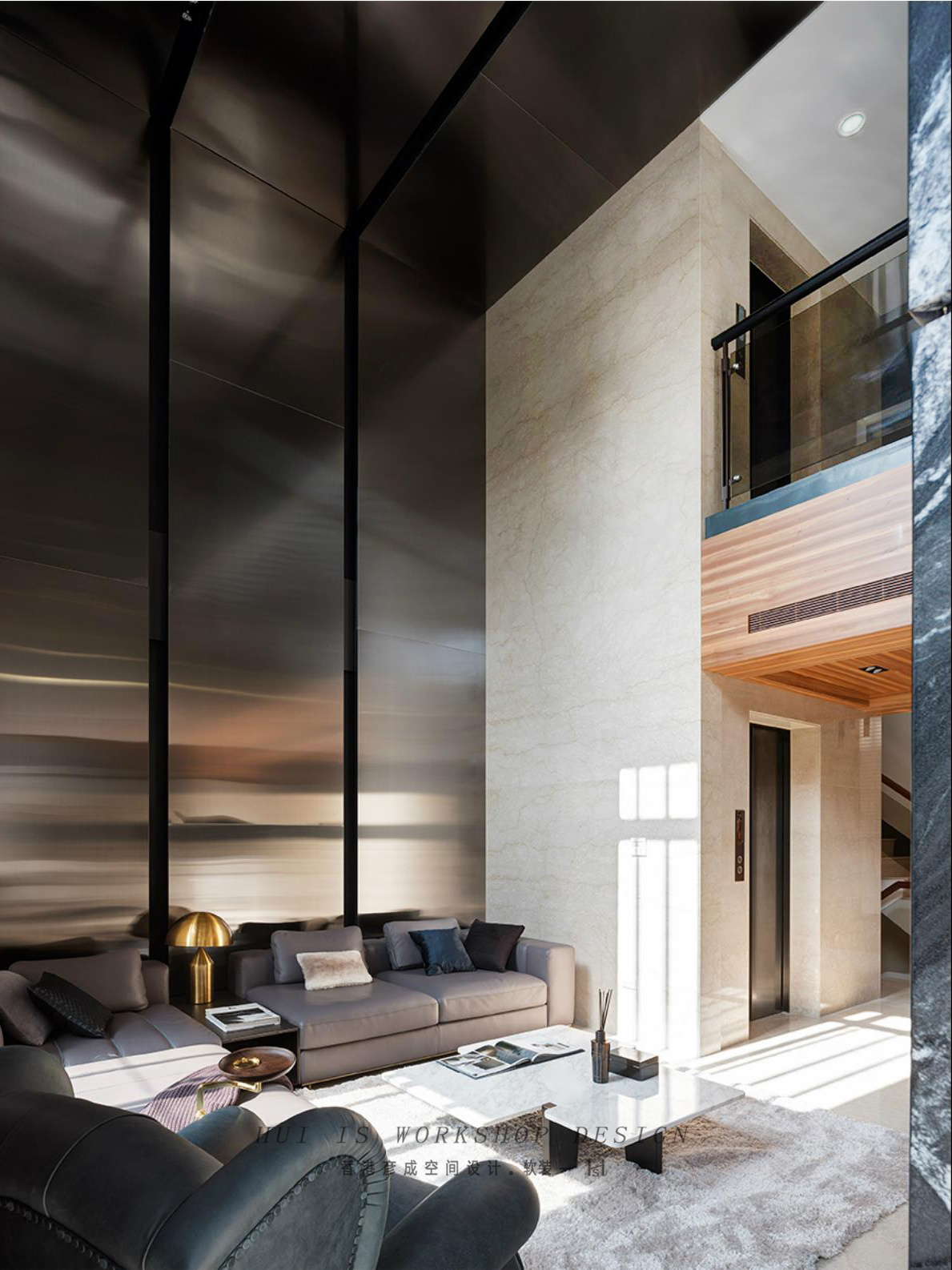 客餐厅挑空现代轻奢二层复式大宅