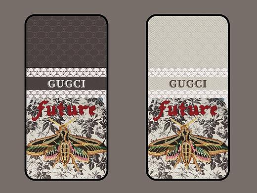 阿茹手机壳 潮牌 碎花复古花 古驰Gucci T恤矢量源文件