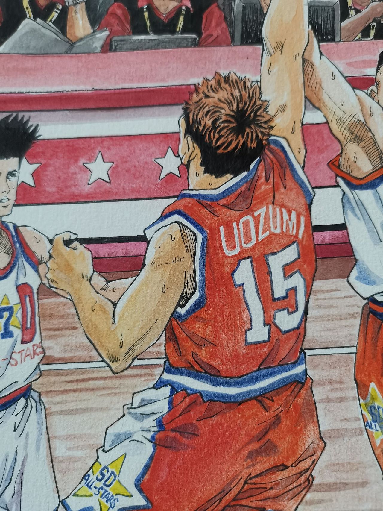 赤木刚宪和鱼住纯跳球开场