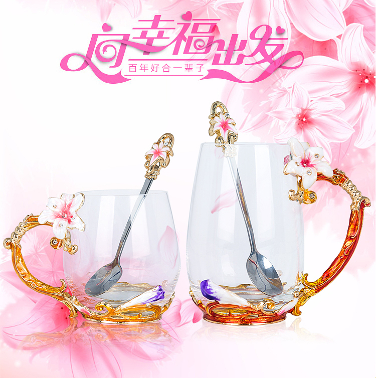 圣蒂兰·百合珐琅彩水晶玻璃杯详情页设计（图ZNzc4ODQxMDA=） - 电商 - 站酷设计师瑞克视觉设计原创素材 - 站酷ZCOOL