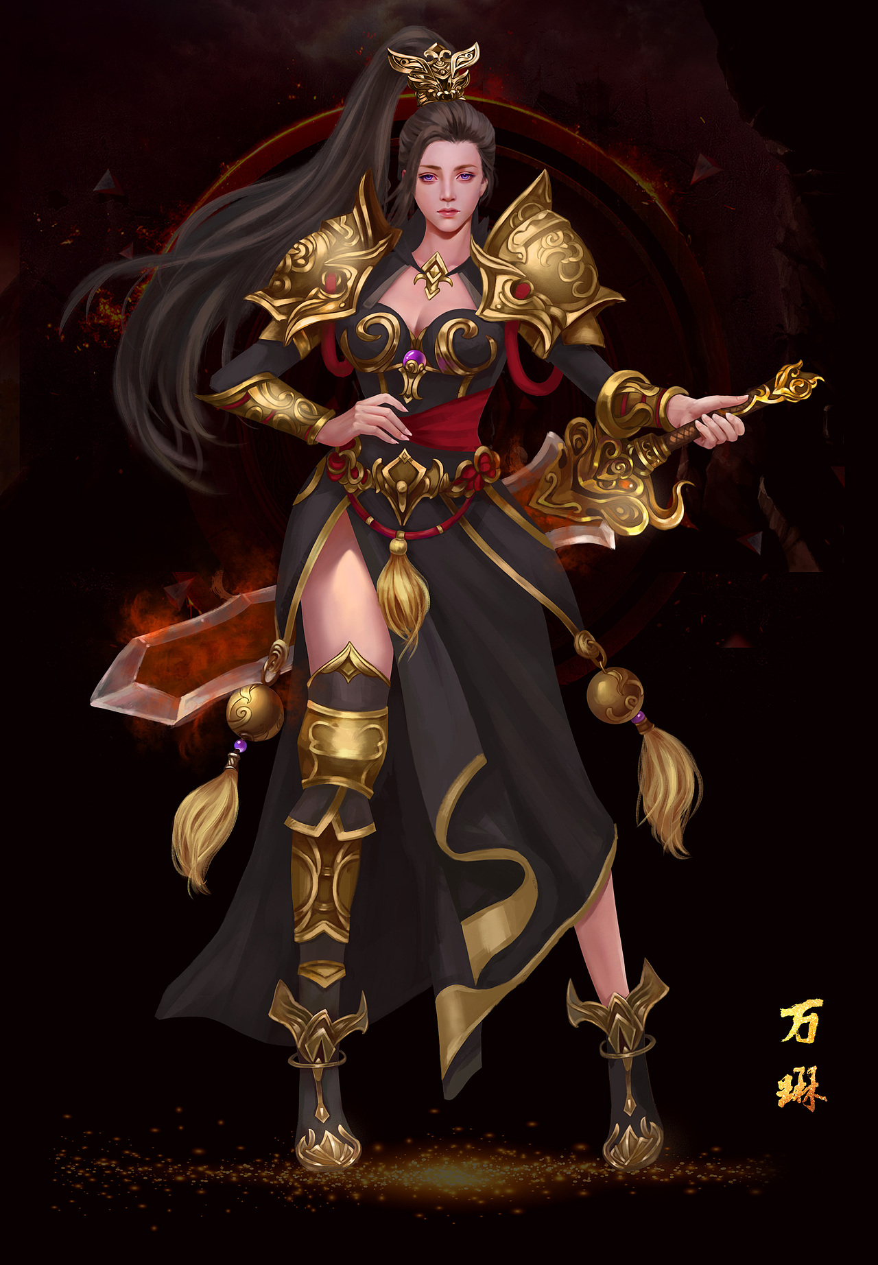 女巫与女战士,据说小女子画出了传奇霸业的感觉
