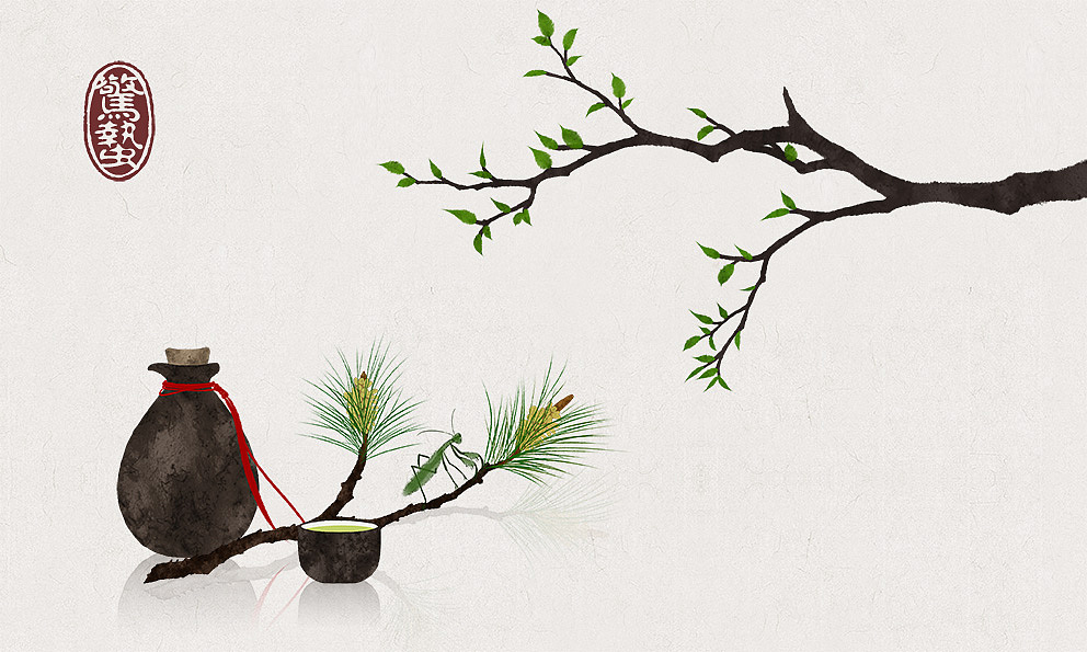 二十四节气插画宽幅横版