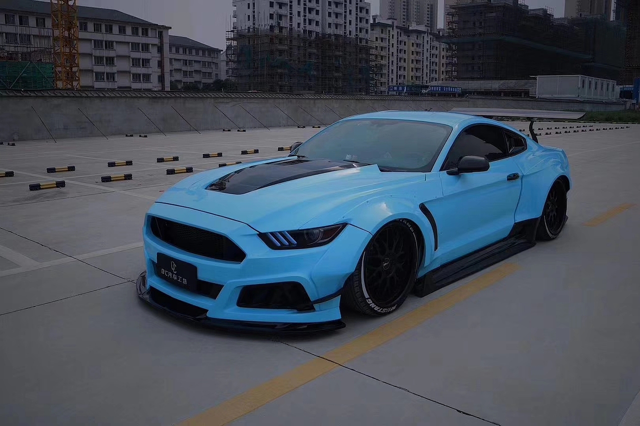 福特野马mustang改装robot机器人二代宽体包围机盖尾翼