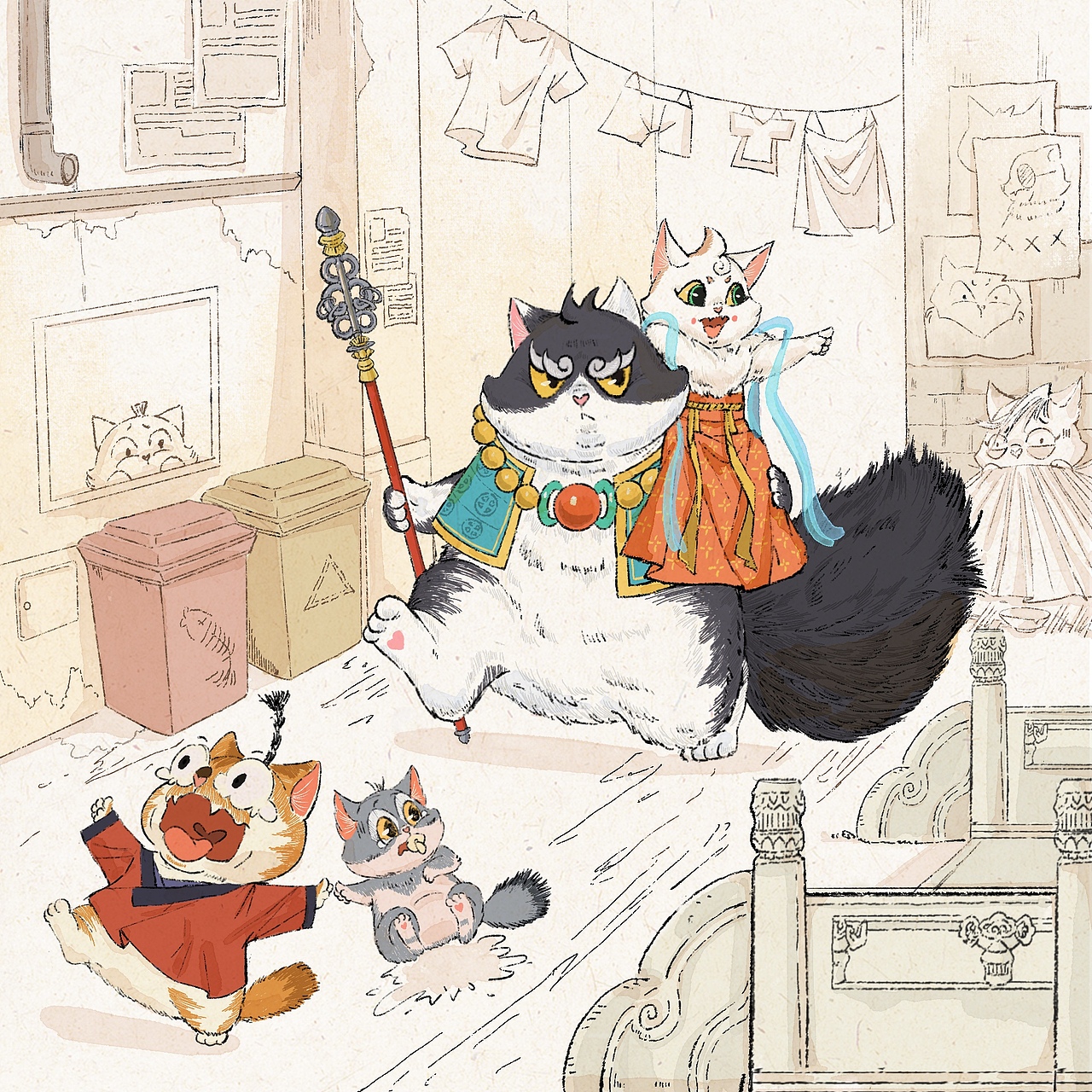 《喵堂之上》小说插画汇总