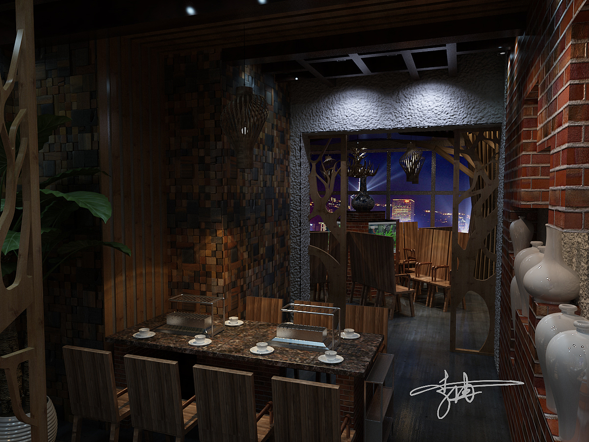 烧烤店（图ZMTc0NTg1ODg=） - 建筑/空间 - 站酷设计师李KEYI原创素材 - 站酷ZCOOL