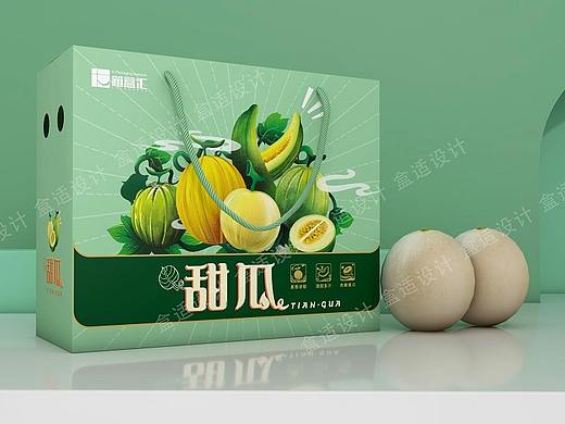 箱盒汇 | ：阎良甜瓜瓦楞对口箱包装设计