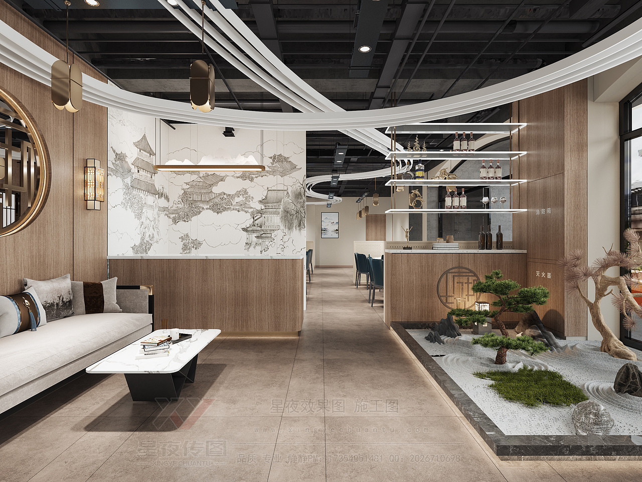 餐饮—餐馆—中式餐厅—门头+室内