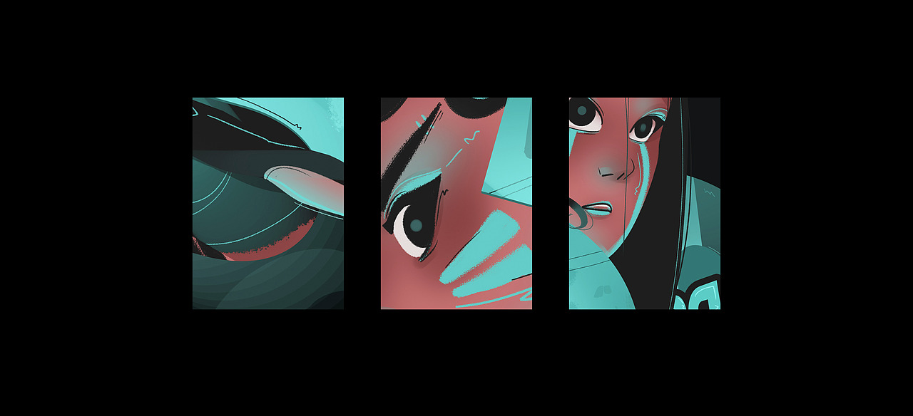 柴霖霖插画作品-九火宫-反派角色系列