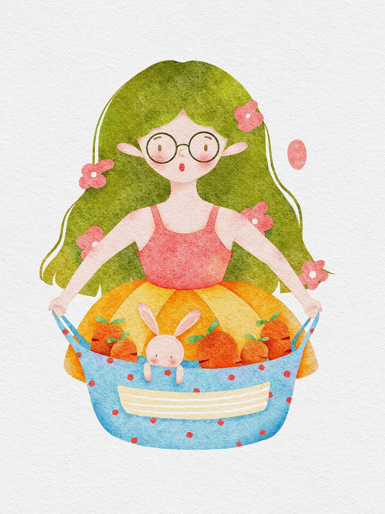 儿童插画｜水彩人物