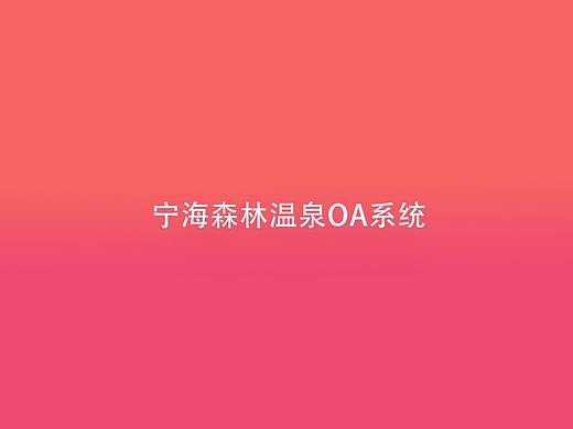 宁海森林温泉OA系统（个人主页-ZMzQ0MjEwOTY=） - 其他网页 - 站酷设计师一只球球吧原创素材 - 站酷ZCOOL