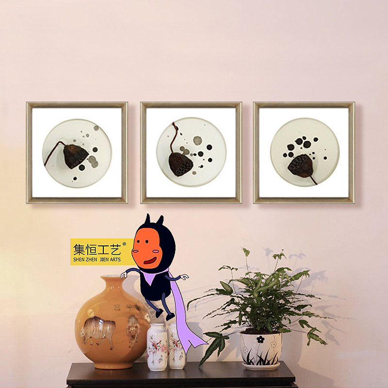 实物画；装饰画、效果图、国画、大堂挂画、饰品、摆件、软装配画、室内设计、整体软装、圆框（图ZNjg2ODEwNTY=） - 工艺品设计 - 站酷设计师集恒工艺实物画原创素材 - 站酷ZCOOL