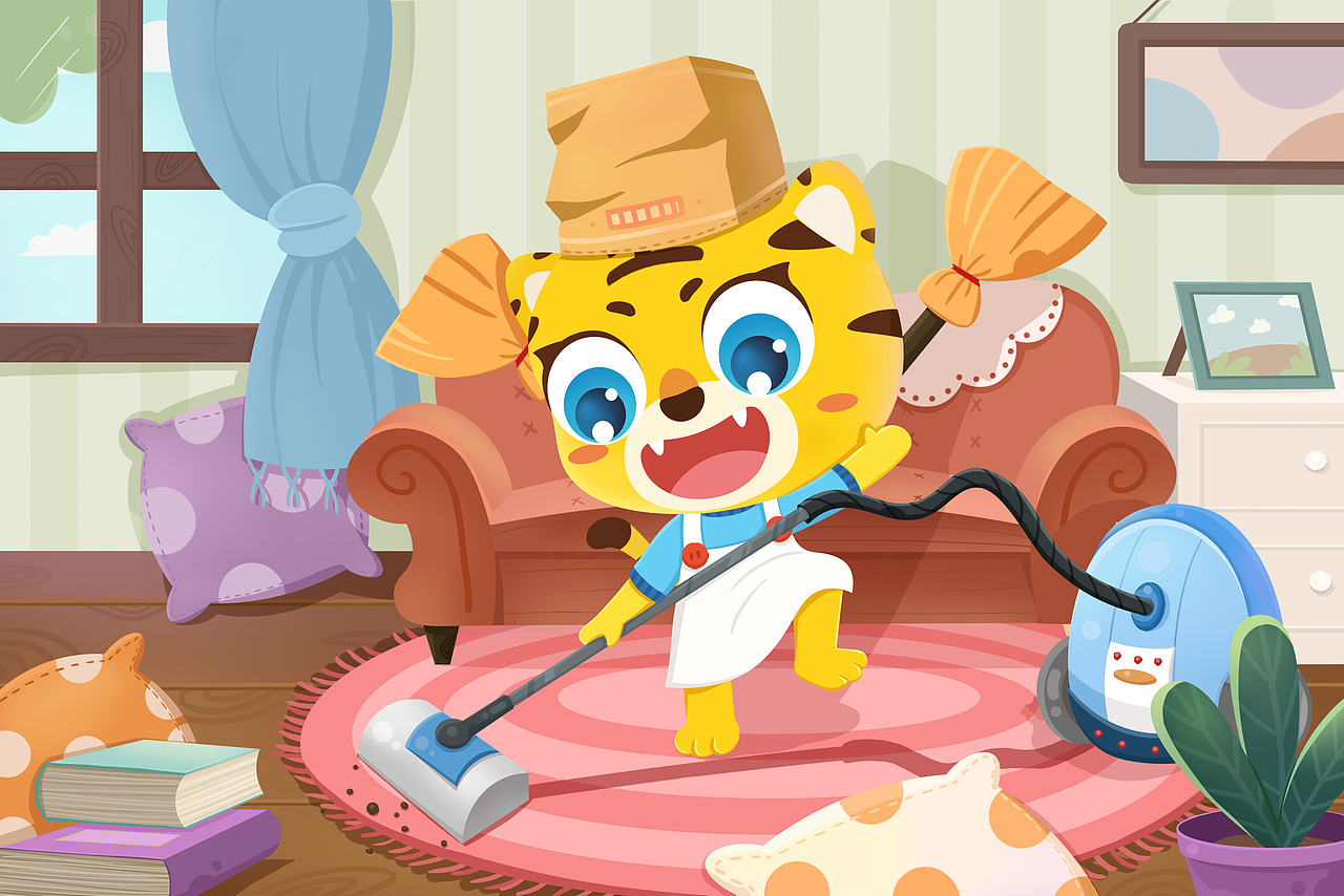 扁平风儿童插画