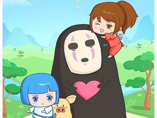 千与千寻-q版插画设计