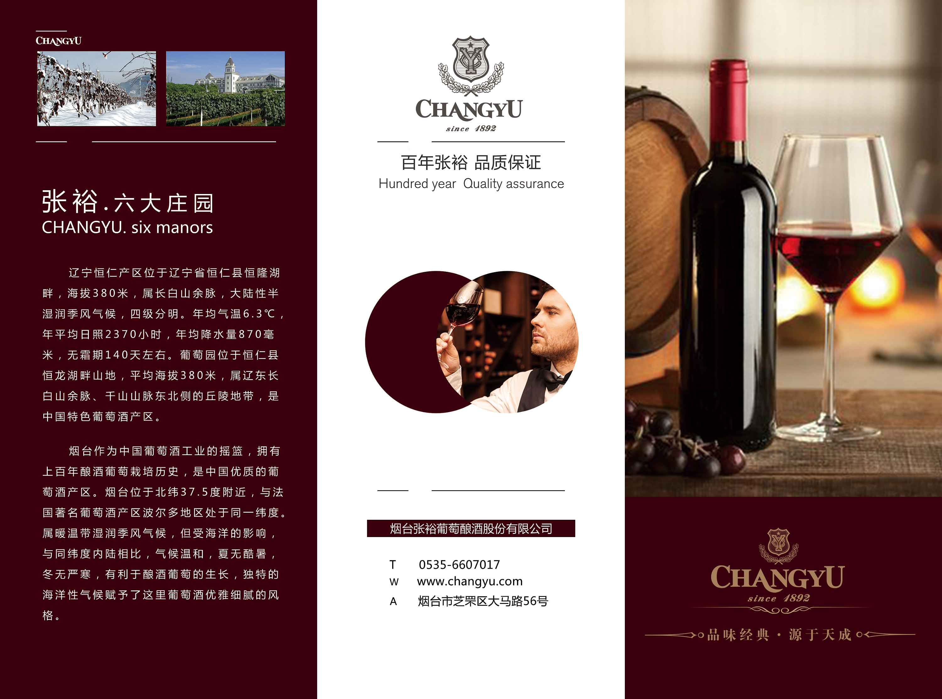 张裕葡萄酒三折页