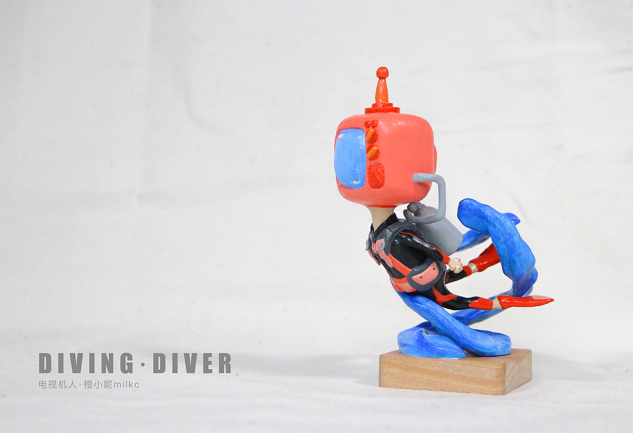 【电视机拟人】潜水员·潜水状态·橙小妮