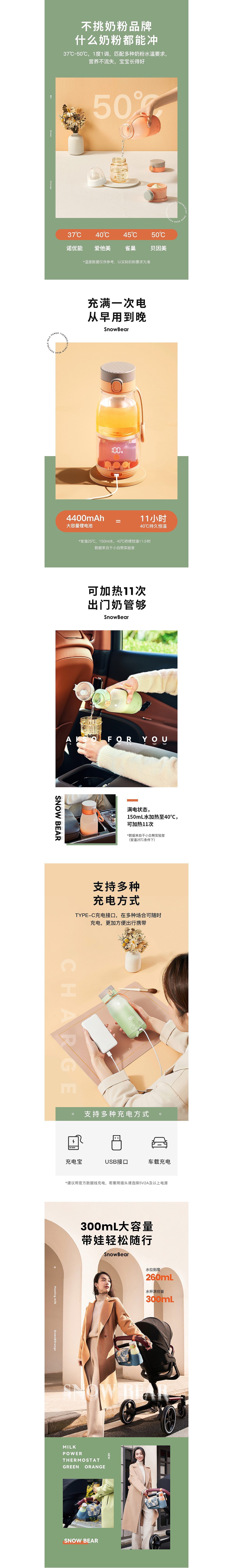 电商详情页丨母婴小家电丨便携水杯调奶器