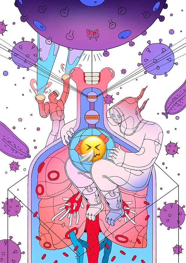 · 上色 ·
把每个物体单独分层填色<br>