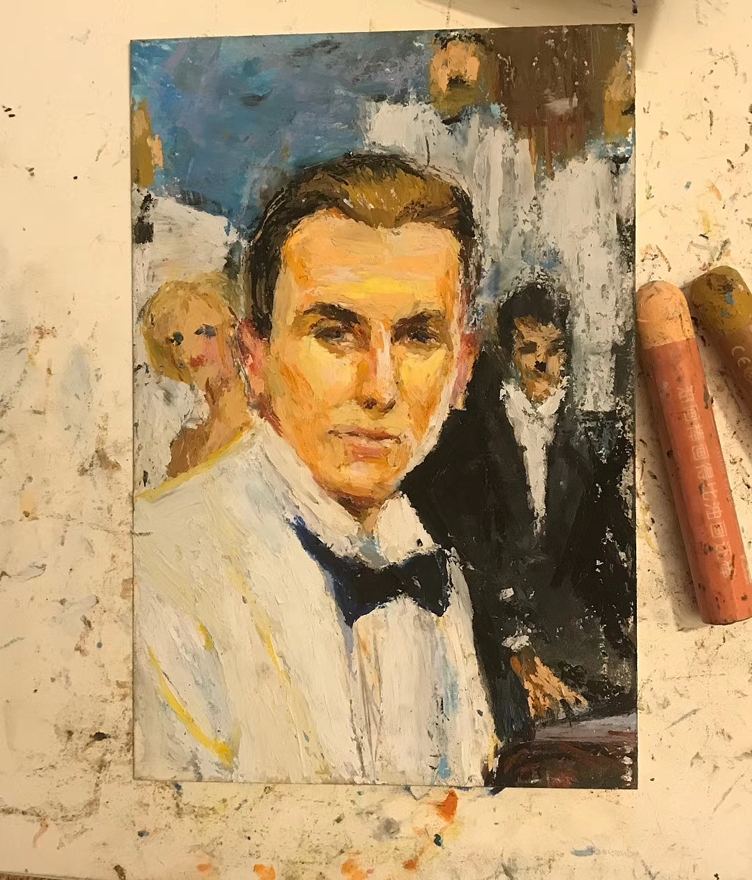 油画棒电影插画（图ZMjA2ODY0NzU2） - 其他 - 站酷设计师三文鱼干原创素材 - 站酷ZCOOL