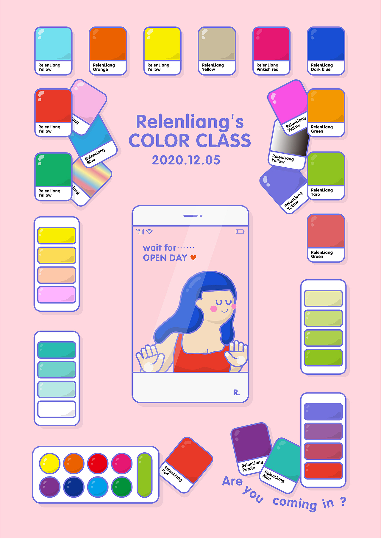 时隔多年再画插画-为绝对色感3做的六组插画（图ZMjM1Njg0NDc2） - 艺术插画 - 站酷设计师梁景红色彩原创素材 - 站酷ZCOOL