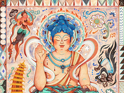 敦煌壁画插画🏜️