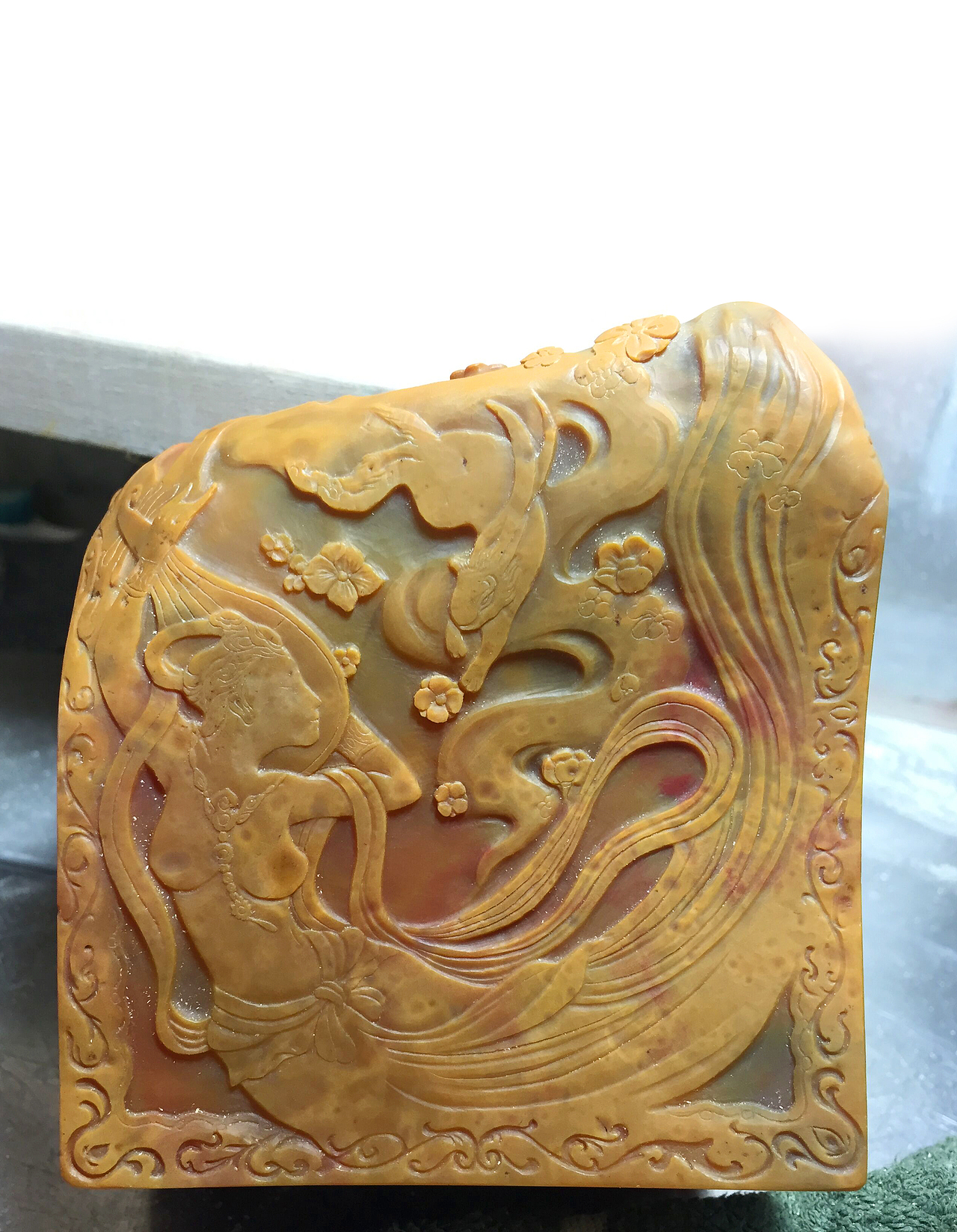 新材料试验中:浅浮雕新作《飞天伎乐》(图ZNTIwNTE2MTY=) - 其他手工艺 - 站酷设计师宝工坊原创素材 - 站酷ZCOOL