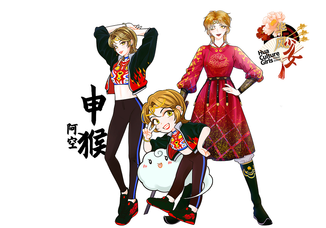 中华元素拟人大图集_华风少女中国娘-站酷zcool
