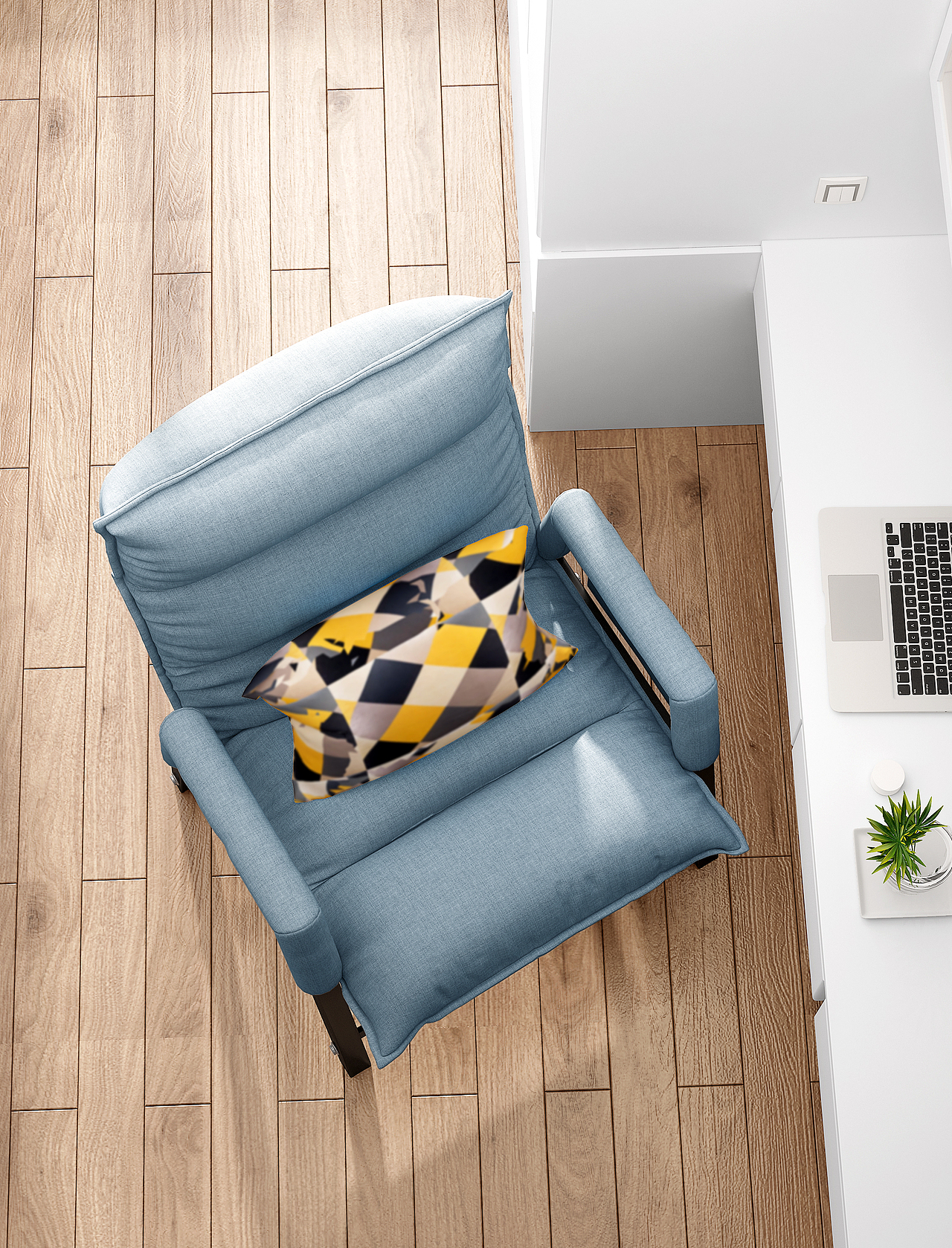 沙发椅3D 建模渲染