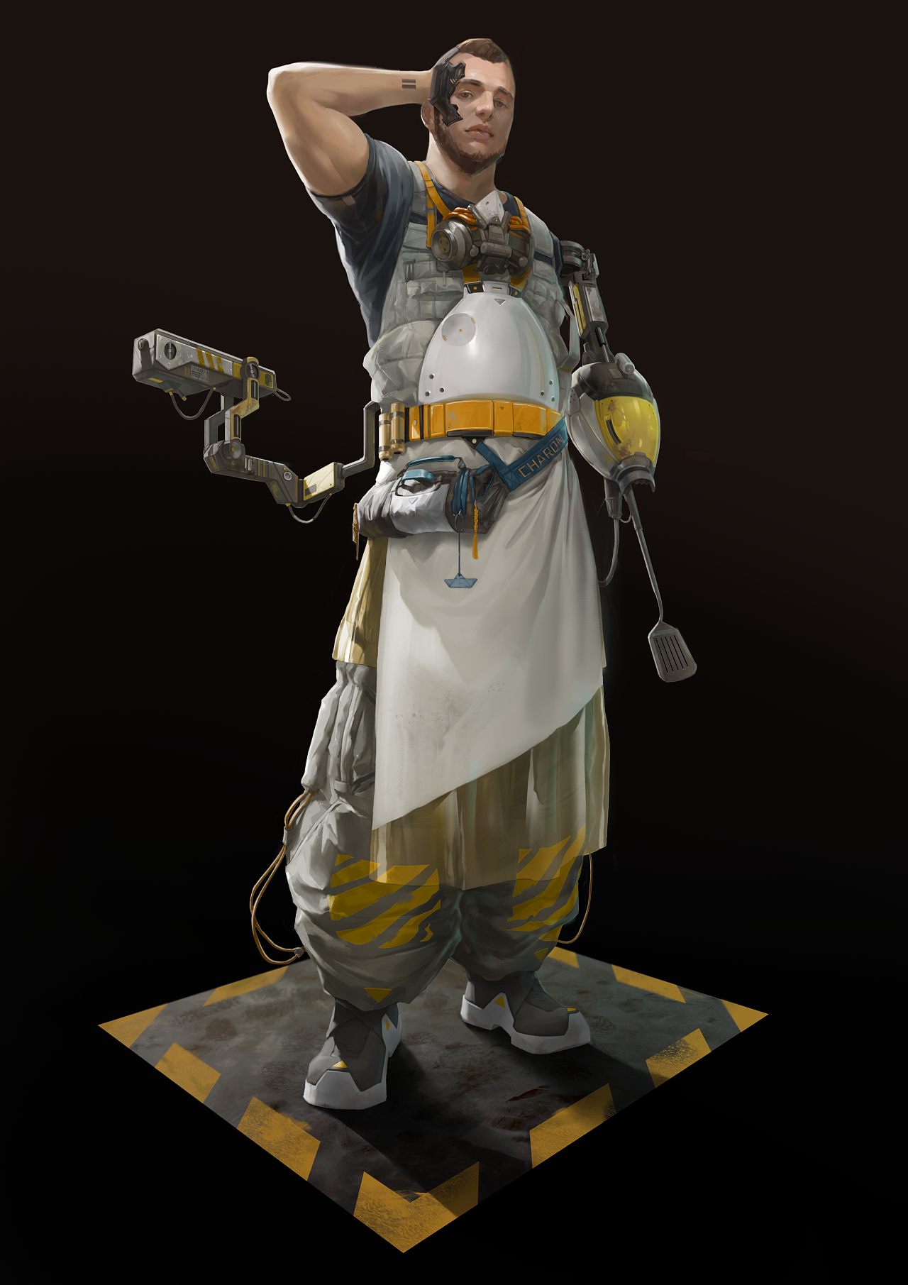 科幻风角色设计《卡戎》|插画|游戏原画|卡尔王1011_原创作品-站酷