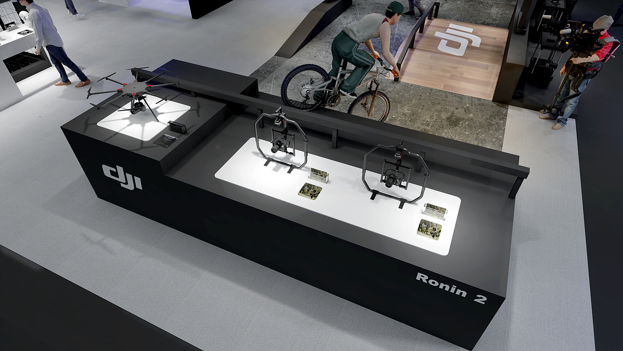 DJI-NAB专业展-简洁黑白灰展台