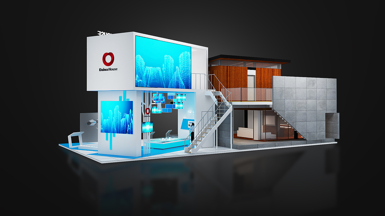 宝业进博会展台（图ZMjUwMDE5NTA4） - 展陈设计 - 站酷设计师红鳄鱼鱼原创素材 - 站酷ZCOOL