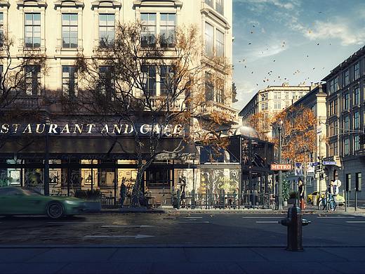 《咖啡厅》场景多角度渲染