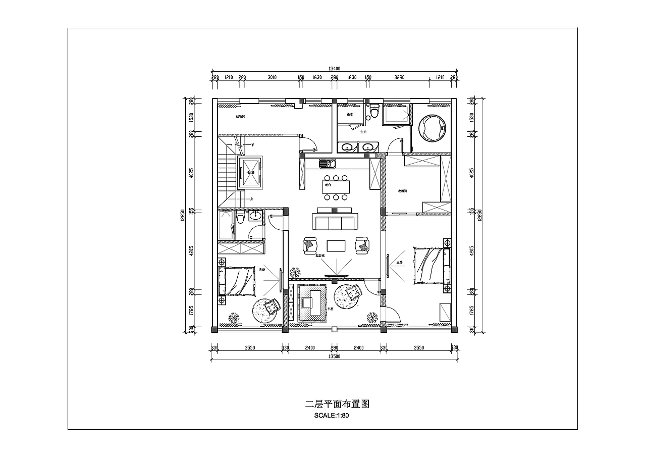 新中式别墅施工图