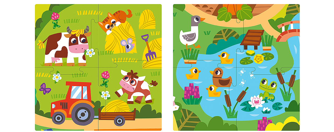 MEGA PUZZLE FARM（图ZMTk0MjkwMjAw） - 儿童插画 - 站酷设计师Victoriaspics原创素材 - 站酷ZCOOL