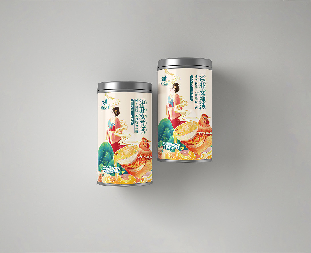 与滴品牌设计 l 百牧林 自热鸡汤包装设计（图ZMjQ5OTc3OTM2） - 包装 - 站酷设计师与滴设计原创素材 - 站酷ZCOOL