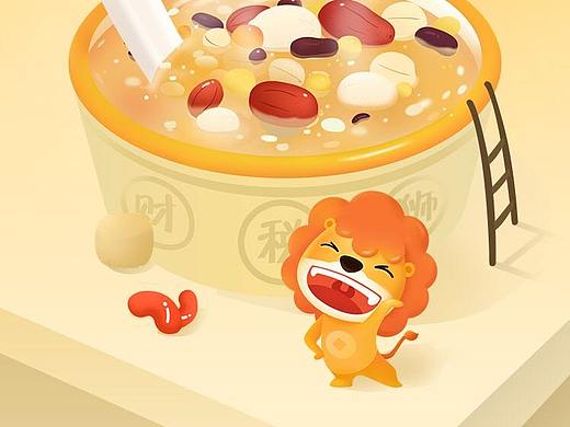 《臘八節(jié)》閃屏（個人主頁-ZNDAxMzc1MDA=） - 商業(yè)插畫 - 站酷設(shè)計師未曾開言先轉(zhuǎn)腚原創(chuàng)素材 - 站酷ZCOOL