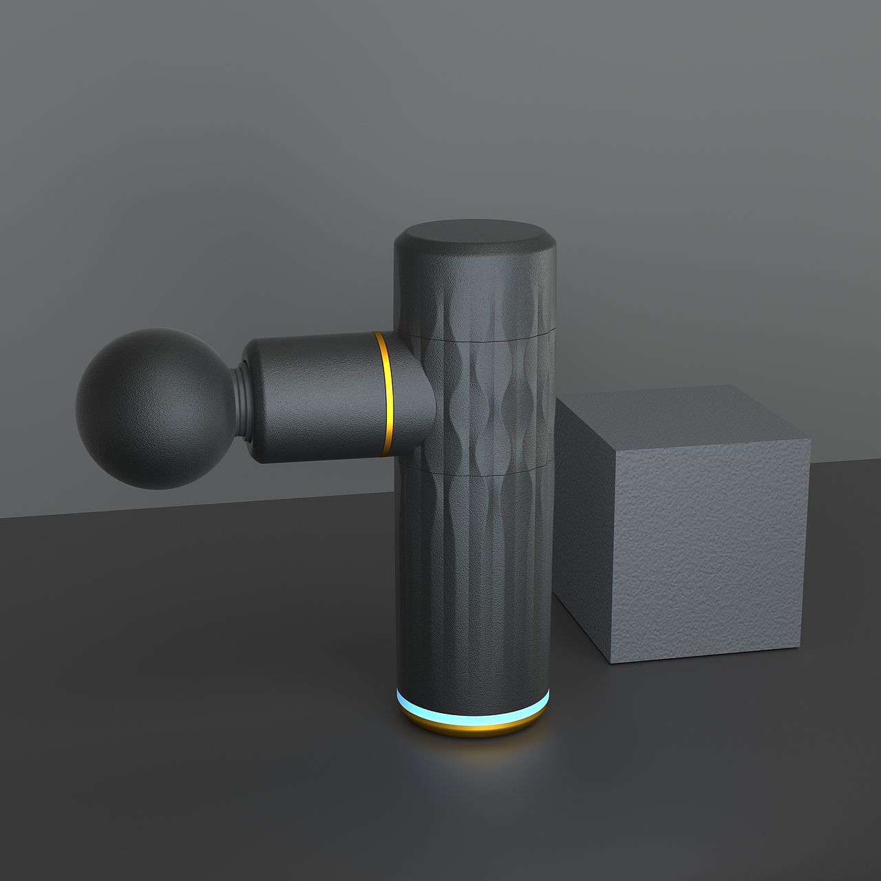 筋膜枪|三维|产品|z48046315_原创作品-站酷zcool