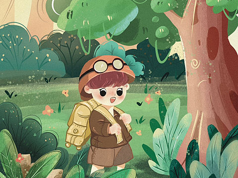 儿童插画｜小小探险家