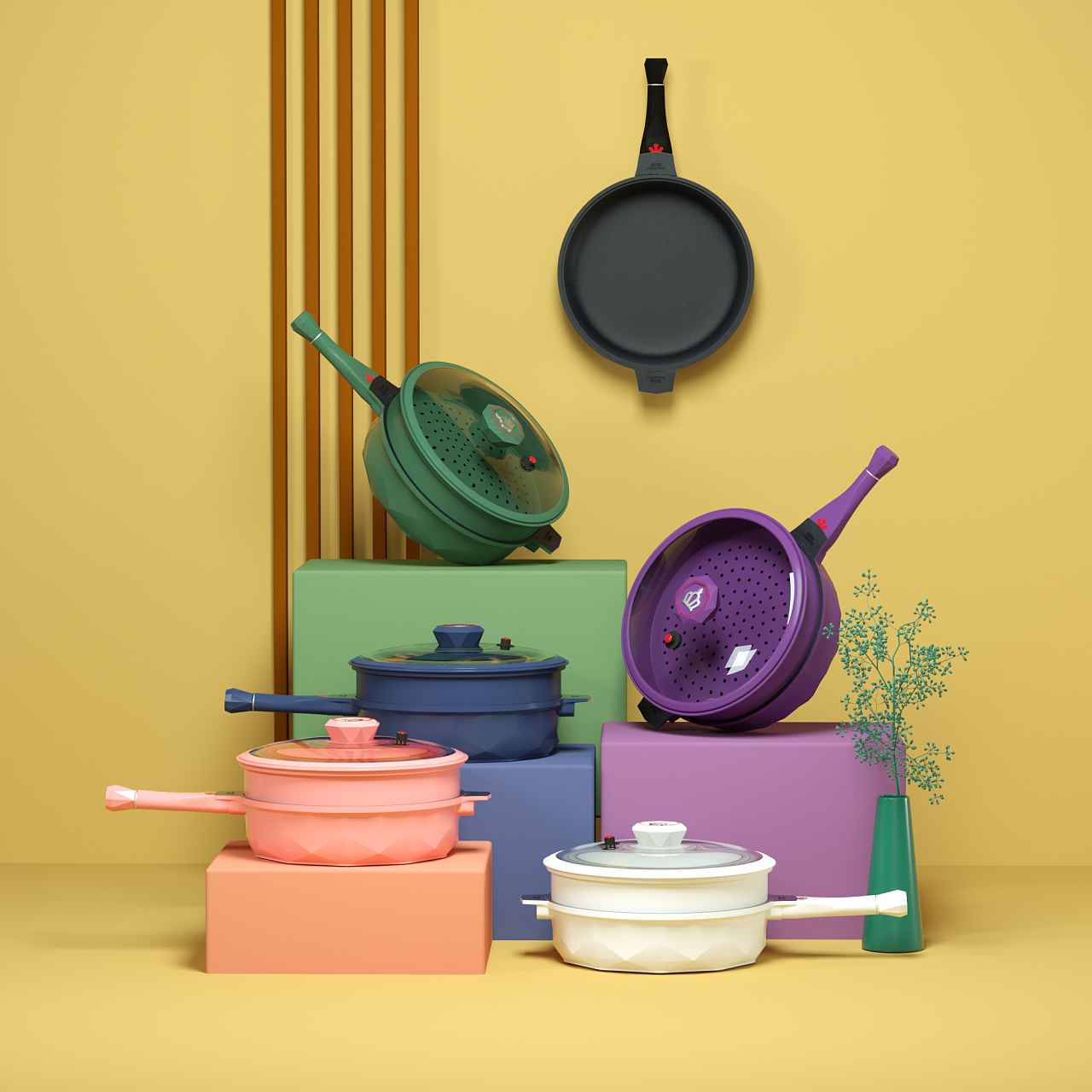 c4d 渲染作品 锅具