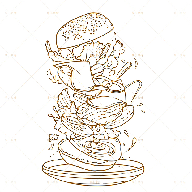 来一波线稿风合集（图ZMzM5NjM3NDg4） - 商业插画 - 站酷设计师常小棠呀原创素材 - 站酷ZCOOL