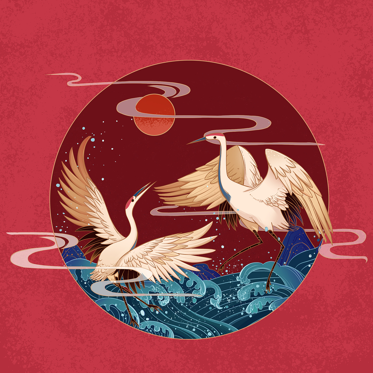 中秋节国风插图