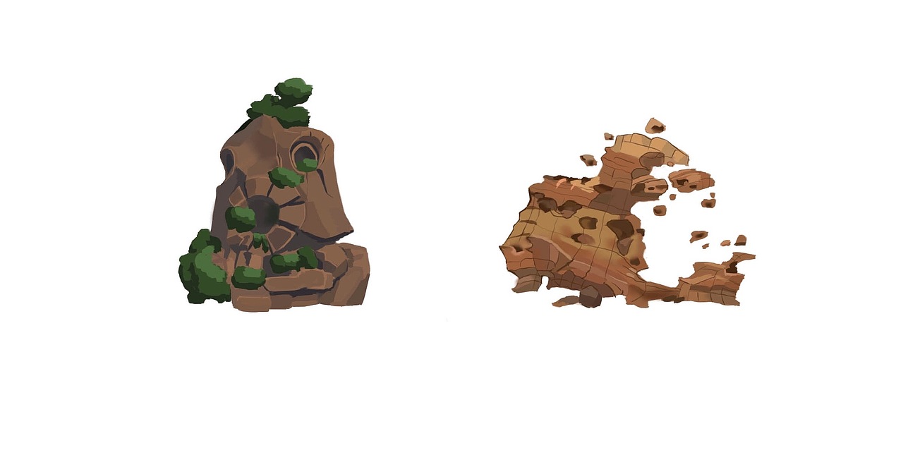 游戏场景山体临摹练习|插画|游戏原画|七颗糖de芯_原创作品-站酷zcool