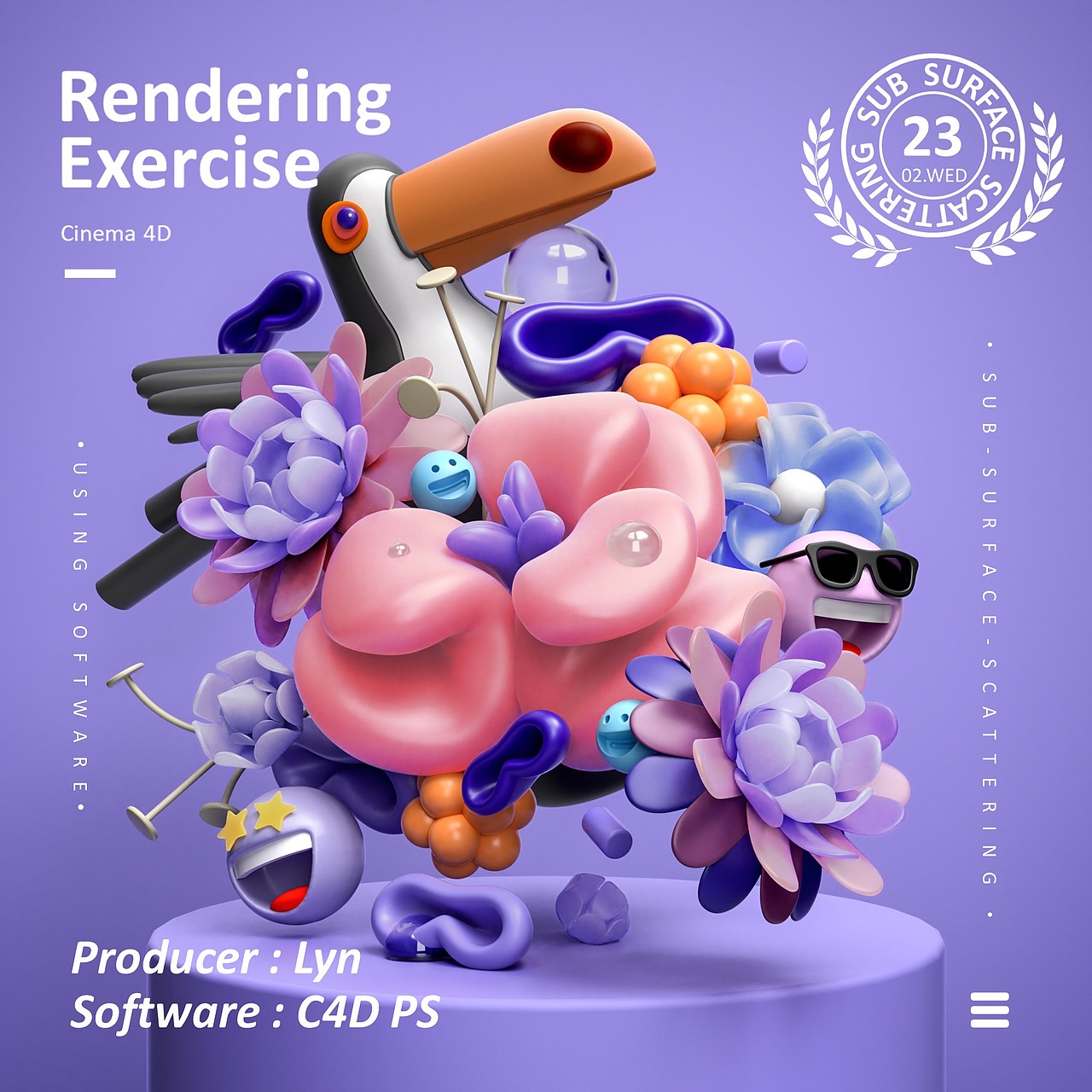 C4D Sub-Surface-Scattering材质练习（图ZMjg5OTAzMTUy） - 场景 - 站酷设计师汀n3原创素材 - 站酷ZCOOL