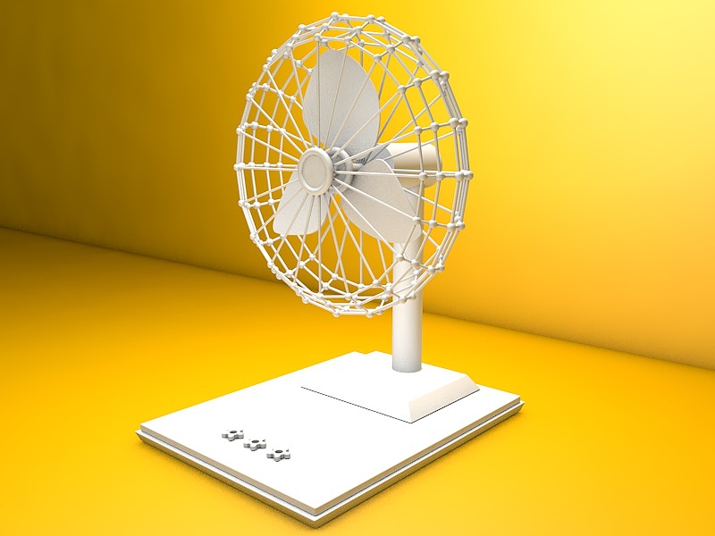 C4D电风扇小动画（图ZNjExNDg0NDA=） - 其他三维 - 站酷设计师二向箔乀原创素材 - 站酷ZCOOL