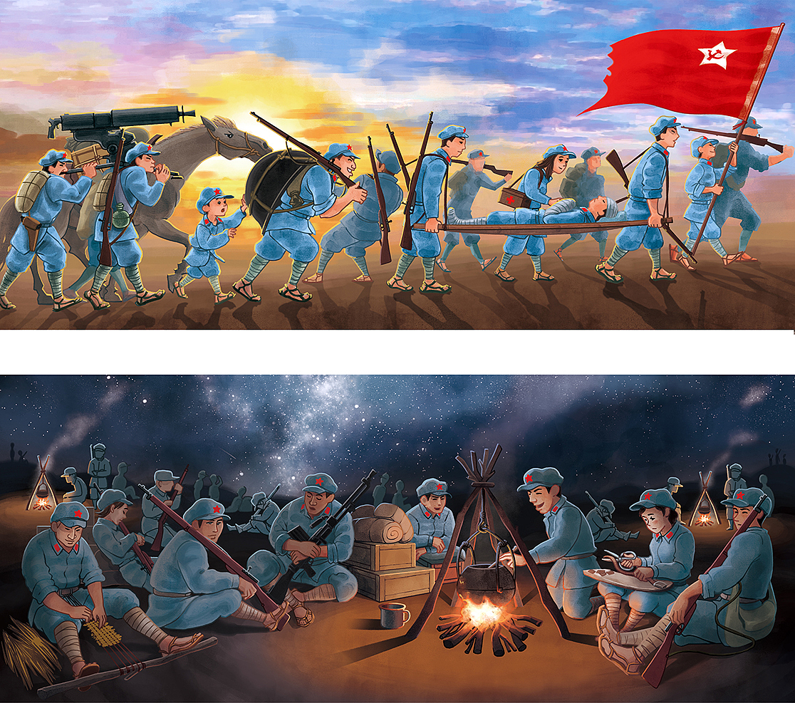 喜迎建党100周年，描绘红色文化绘本。（图ZMjYwMzI0MjU2） - 绘本 - 站酷设计师机器人61号原创素材 - 站酷ZCOOL