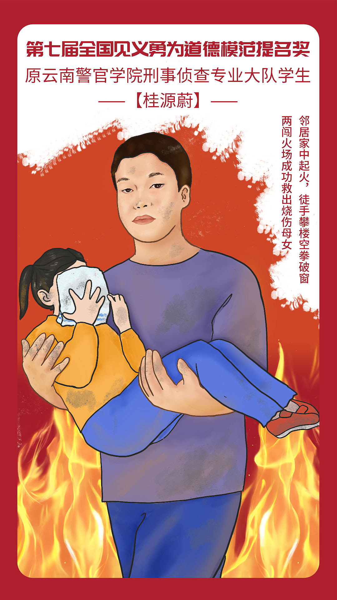 道德模范公益海报|插画|艺术插画|大灯泡_原创作品-站酷zcool