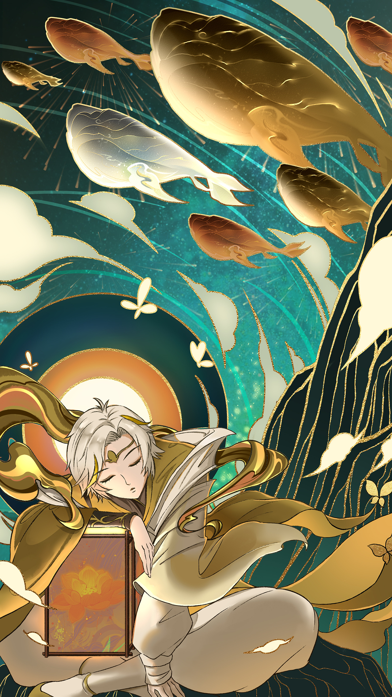 王者荣耀同人插画《庄周梦蝶》