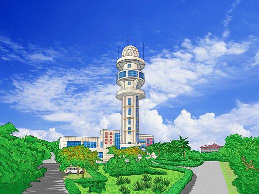 【PS手绘】海南省气象台手绘练习