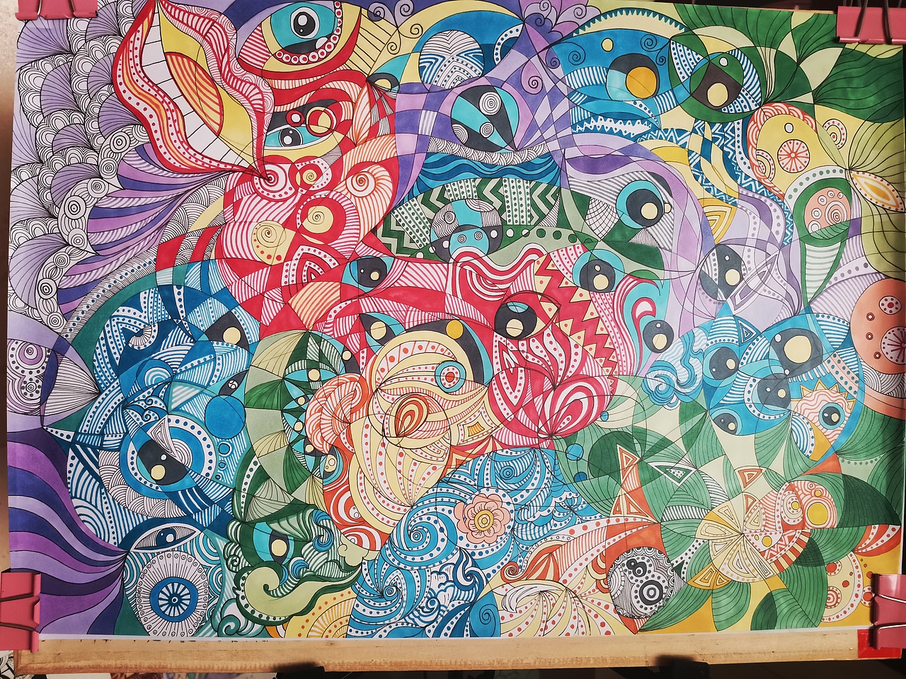 黑白彩色装饰画