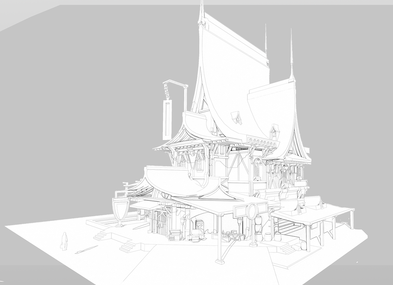 单体建筑练习（图ZMjc1MTExMTc2） - 概念设定 - 站酷设计师MingYu1原创素材 - 站酷ZCOOL