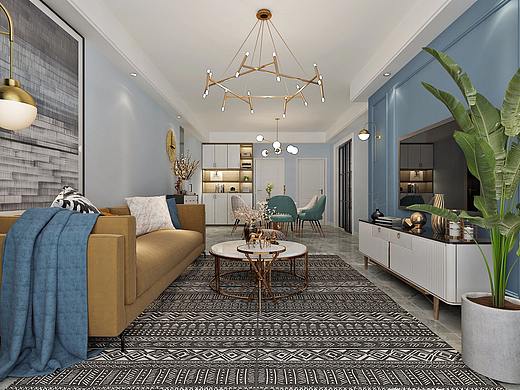 菏泽鲁商凤凰城装修案例欣赏|115平打造舒适现代风！